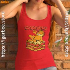 garfield lasagna slice pose women tank top red female