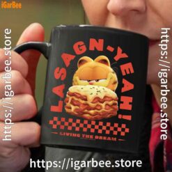 garfield lasagna yeah black coffee mug 11oz