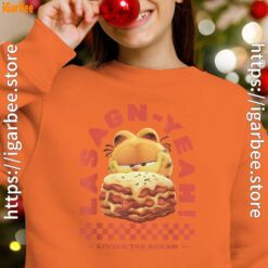 garfield lasagna yeah orange sweatshirts for kid girl