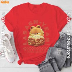 garfield lasagna yeah red tee shirt
