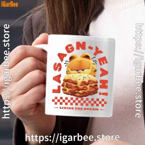 garfield lasagna yeah white mug 15oz