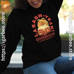 garfield lasagna yeah women black hoodie