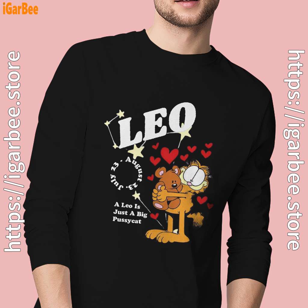 garfield leo black men long sleeve garfield leo black men long sleeve