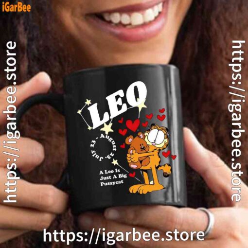 garfield leo black mug
