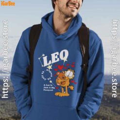 garfield leo blue men hoodie male