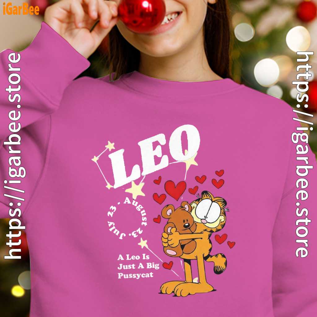 garfield leo girl pink sweatshirt garfield leo girl pink sweatshirt