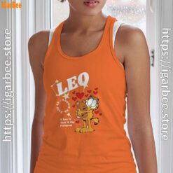 garfield leo orange tank top with women