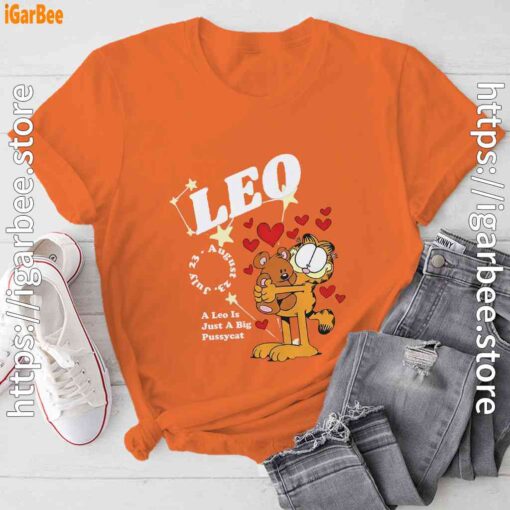 garfield leo orange tee shirt