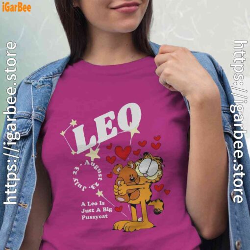 garfield leo pink women shirt