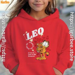 garfield leo red hoodie youth girl