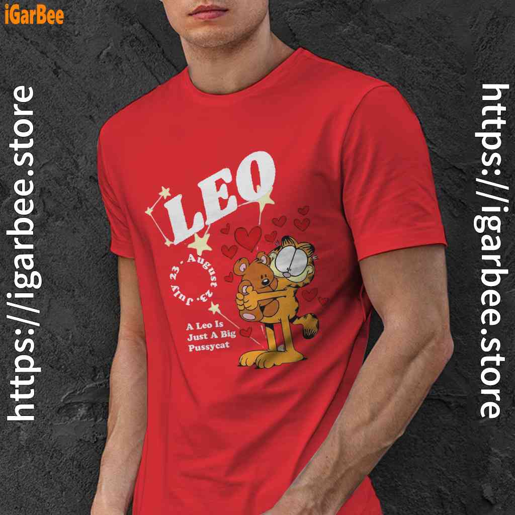 garfield leo red men shirt garfield leo red men shirt