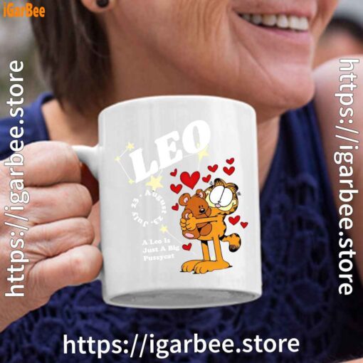 garfield leo white coffee mug
