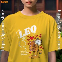 garfield leo yellow kids girl t shirts