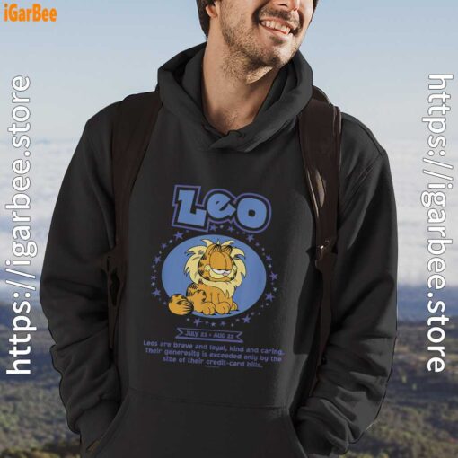 garfield leo zodiac sign horoscope humor black men hoodie for male