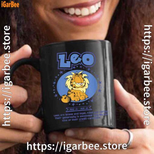 garfield leo zodiac sign horoscope humor black mug