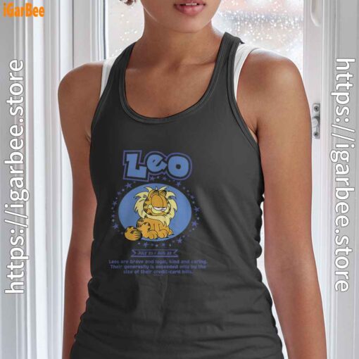 garfield leo zodiac sign horoscope humor black women tank top