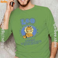 garfield leo zodiac sign horoscope humor green long sleeve with men
