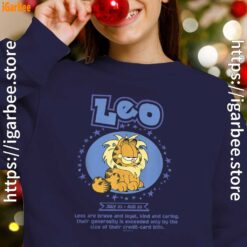 garfield leo zodiac sign horoscope humor navy sweatshirts for girl