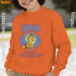 garfield leo zodiac sign horoscope humor orange boy sweatshirts