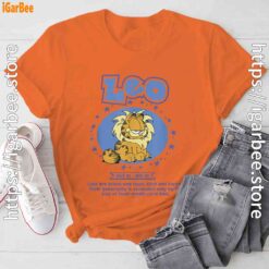 garfield leo zodiac sign horoscope humor orange tee shirt
