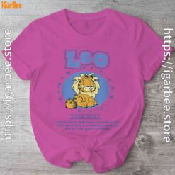 garfield leo zodiac sign horoscope humor pink shirt