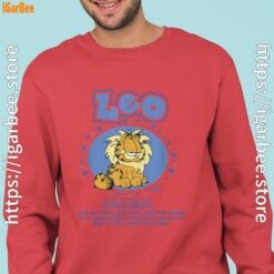 garfield leo zodiac sign horoscope humor red sweatshirts for man