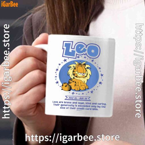 garfield leo zodiac sign horoscope humor white mug