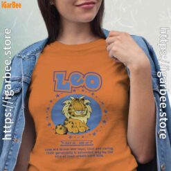 garfield leo zodiac sign horoscope humor women orange t shirt