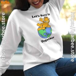 garfield let's save it together female white women hoodie