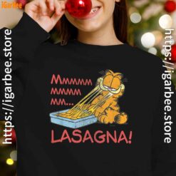 garfield mmm lasagna is life black girl sweatshirts
