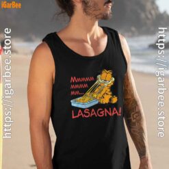 garfield mmm lasagna is life black men tank top