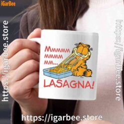 garfield mmm lasagna is life white mug 15oz