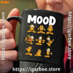 garfield mood black coffee mug