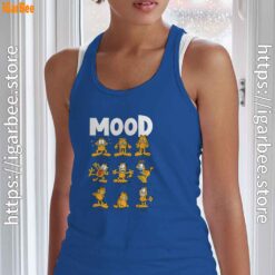 garfield mood blue tank top with women