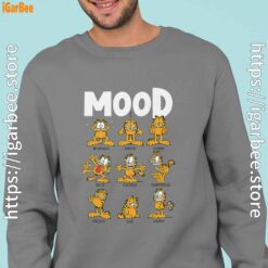 garfield mood men gray sweatshirt