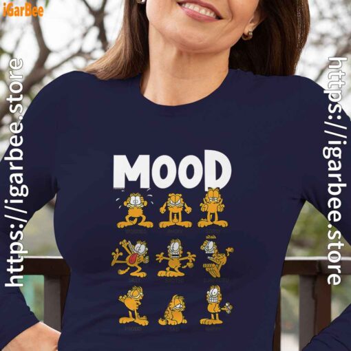garfield mood navy long sleeve women