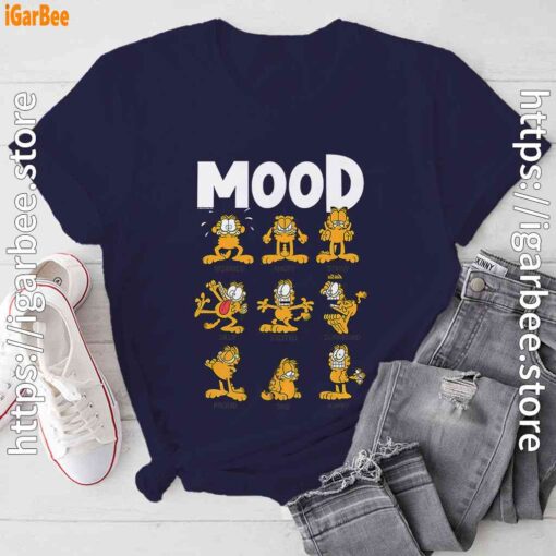 garfield mood navy tee shirt