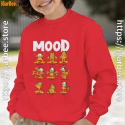 garfield mood red boy sweatshirt