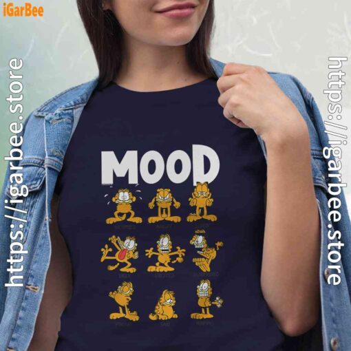 garfield mood women navy shirts