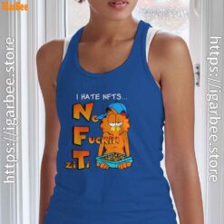 garfield nft blue tank top with women