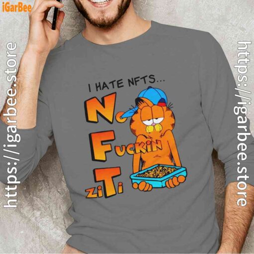 garfield nft gray long sleeve for men