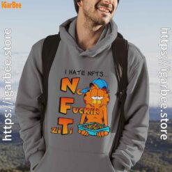 garfield nft gray men hoodie for male