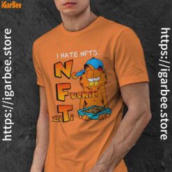 garfield nft orange men shirt