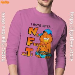 garfield nft pink long sleeve men
