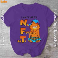 garfield nft purple shirt