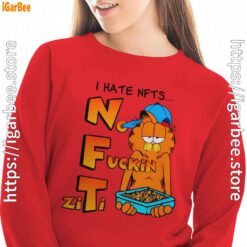 garfield nft red sweatshirt women