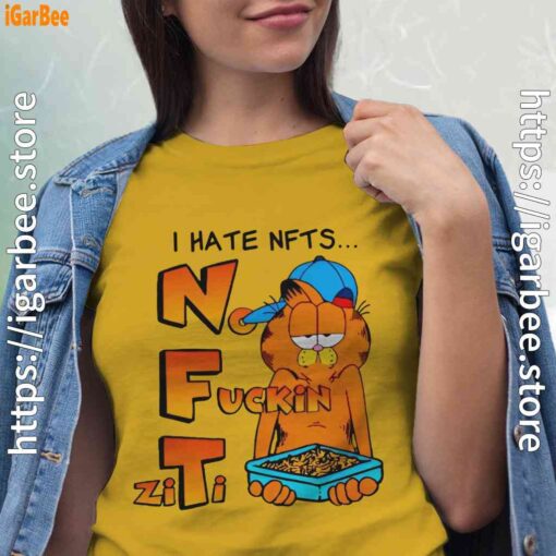 garfield nft women yellow shirt
