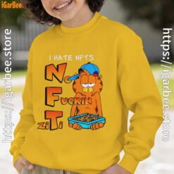 garfield nft yellow sweatshirt youth boy