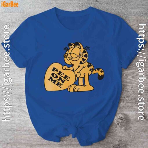 garfield pee on me blue shirt