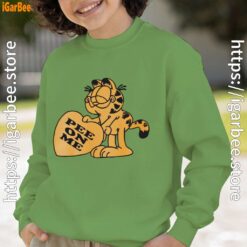 garfield pee on me green sweatshirt kids boy